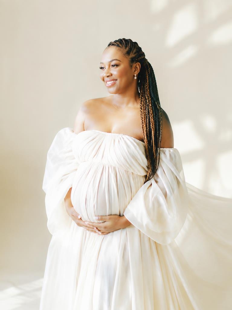 Braids and billowing ivory silk