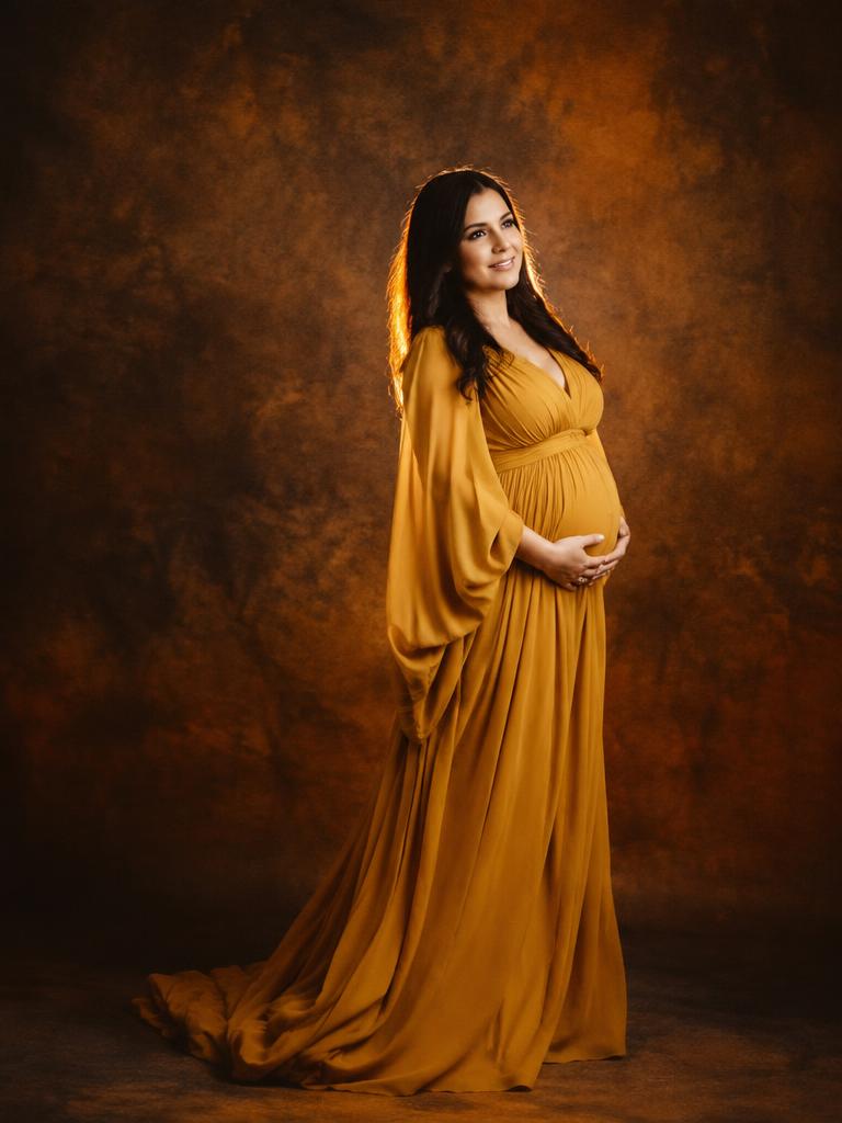 Mustard gold on a warm backdrop