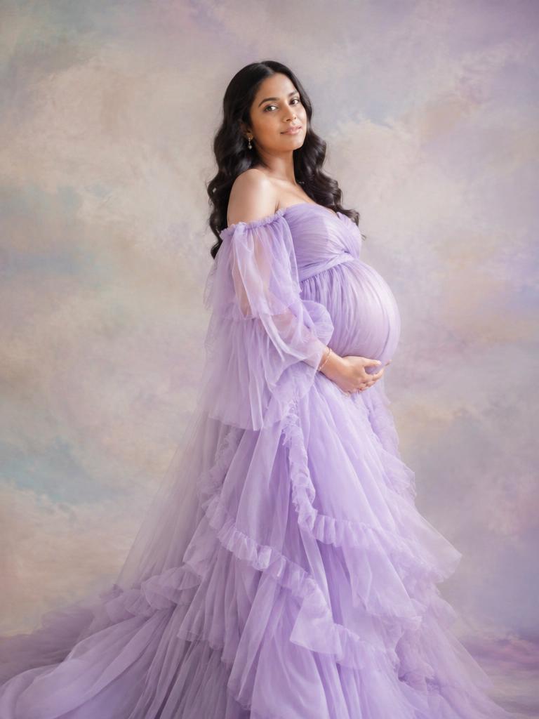 Lilac organza on pastel