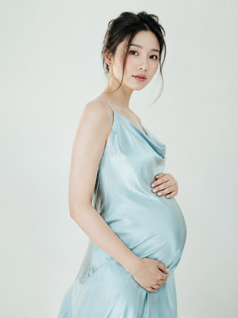 Pale blue silk, bright and simple