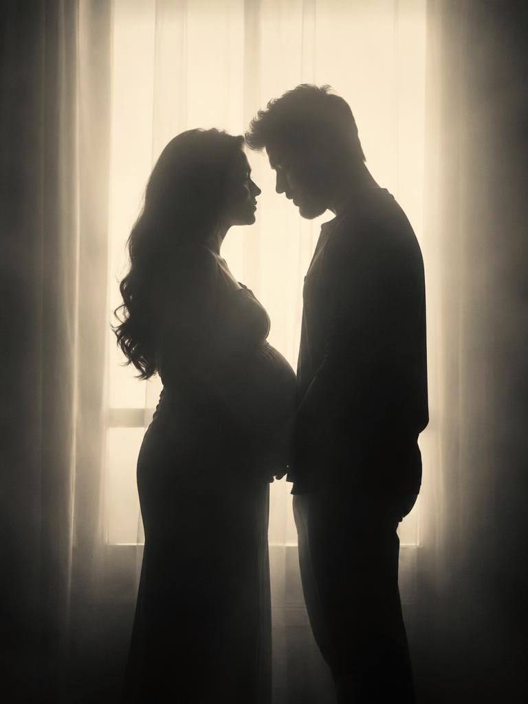 Two silhouettes at the window
